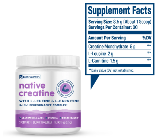 Nativepath Native Creatine Supplement Facts