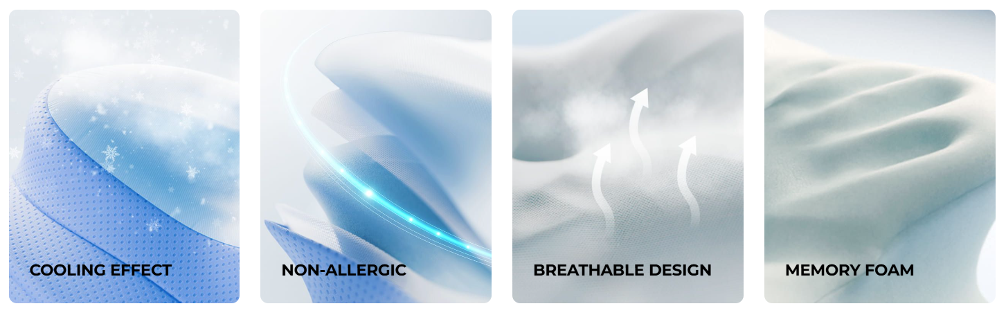 Derila ERGO Memory Foam Pillow Features