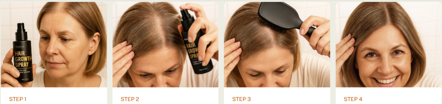 HaloGrow Hair Spray How to use