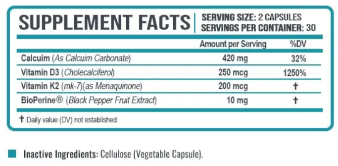 Oweli K2D3 Supplement Facts